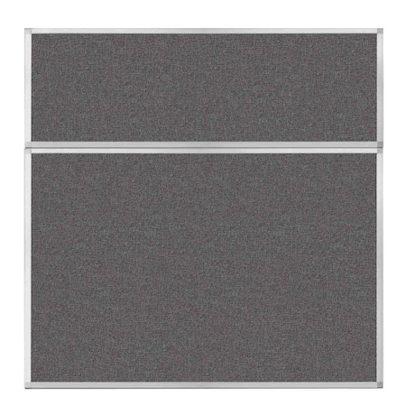 Versare Hush Panel Configurable Cubicle Partition 6' x 6' Charcoal Gray Fabric 1852336